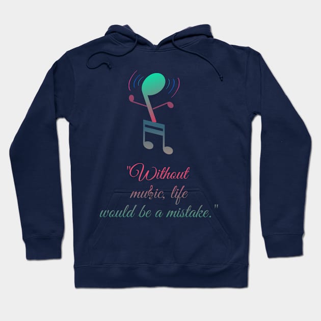 music is life Hoodie by Pop on Elegance